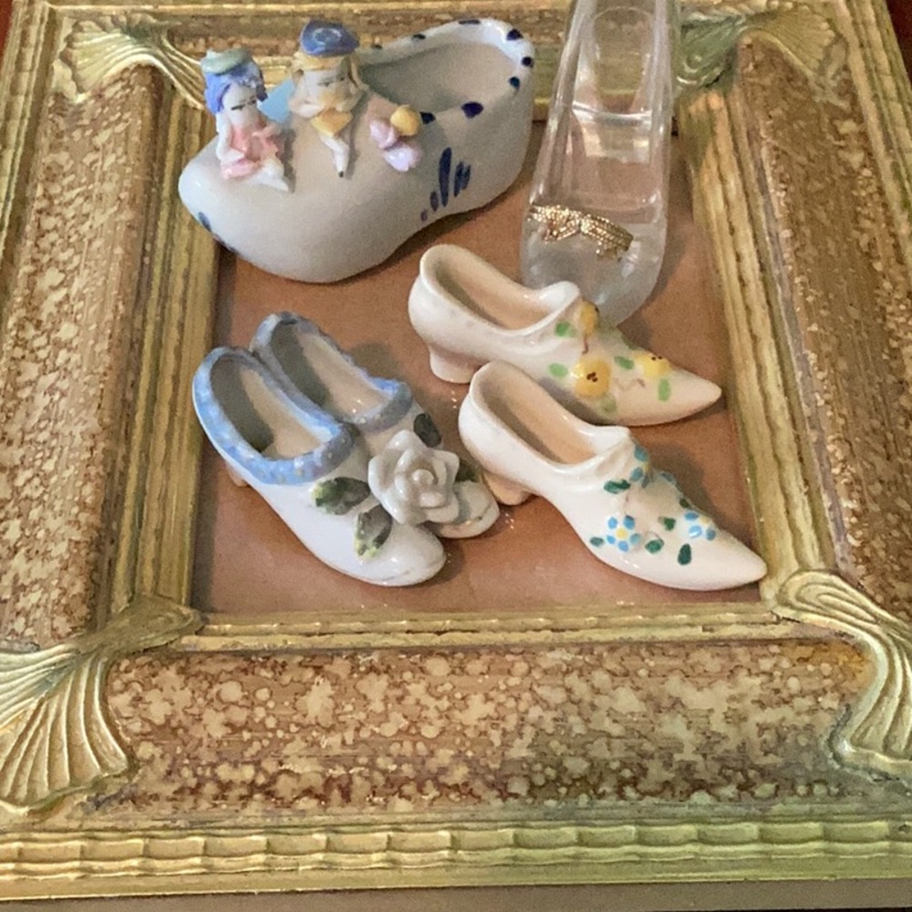 👠 Shoes STILETTOS  Lot Porcelain, Pottery, Vintage Miniatures Lot of 5 GIFT